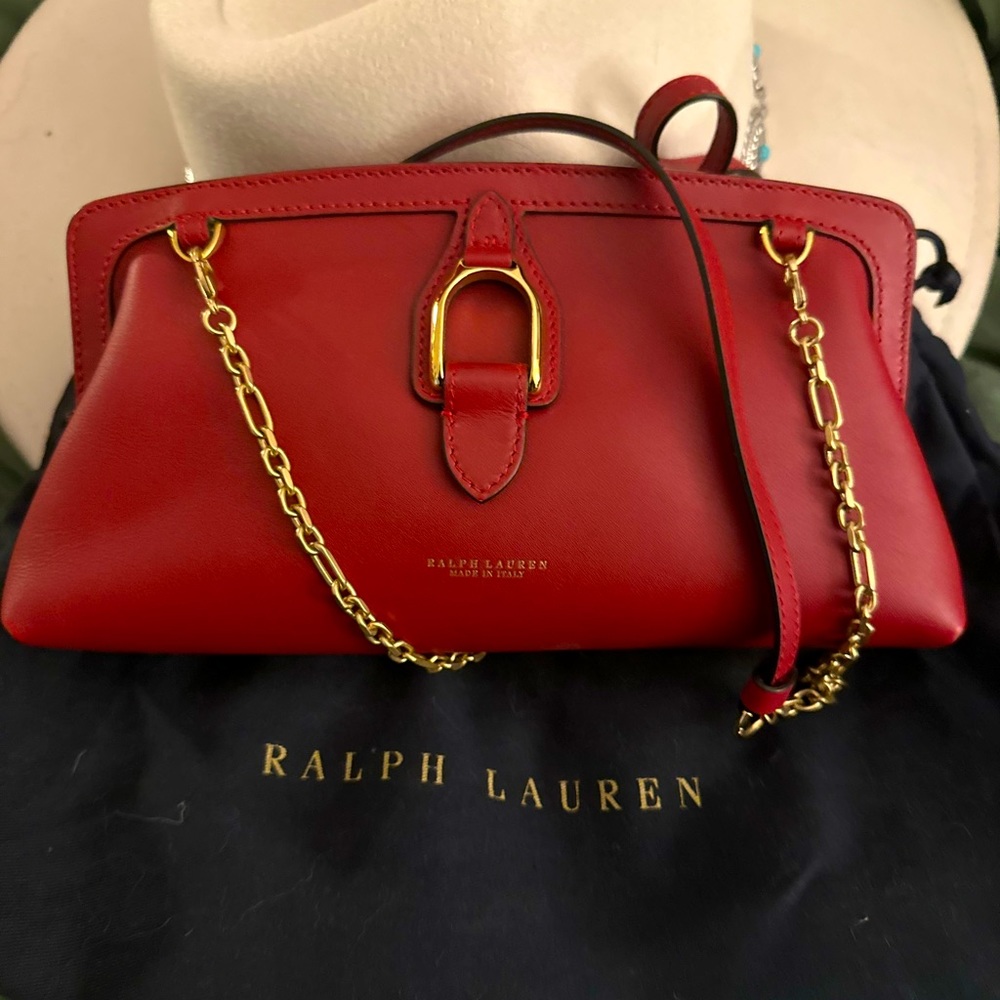 Cross body or clutch gold chain